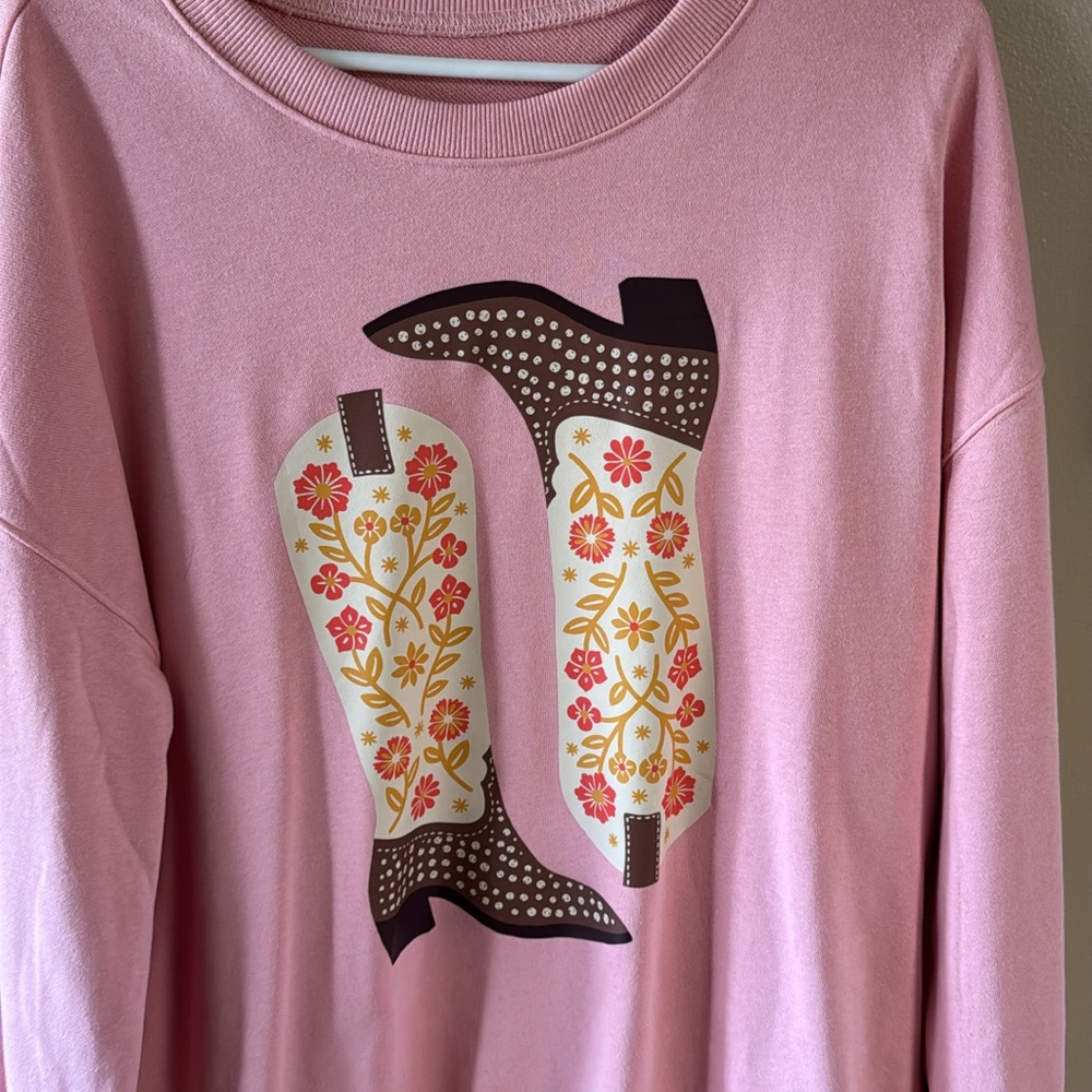 Cowboy boot sweatshirt